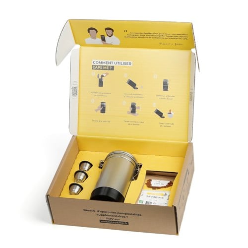 kit chargeur et capsules café réutilisables zéro déchet
